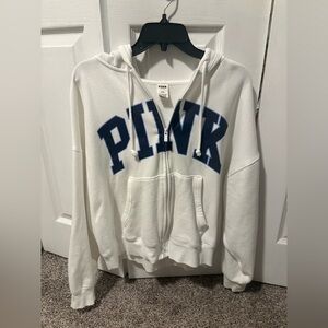 NWOT Victoria’s Secret PINK Campus Fleece Varsity Full-Zip Hoodie